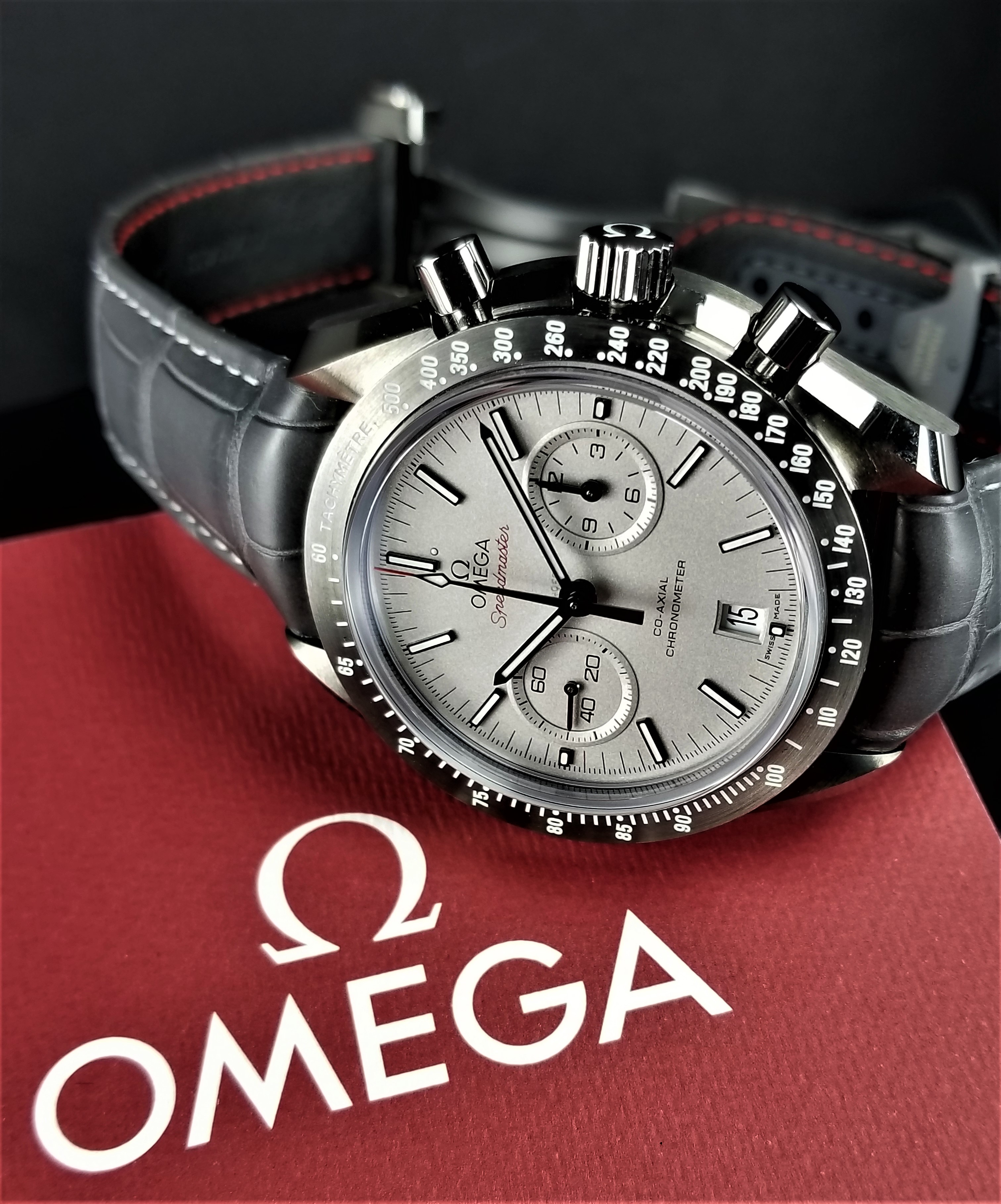 omega speedmaster grey